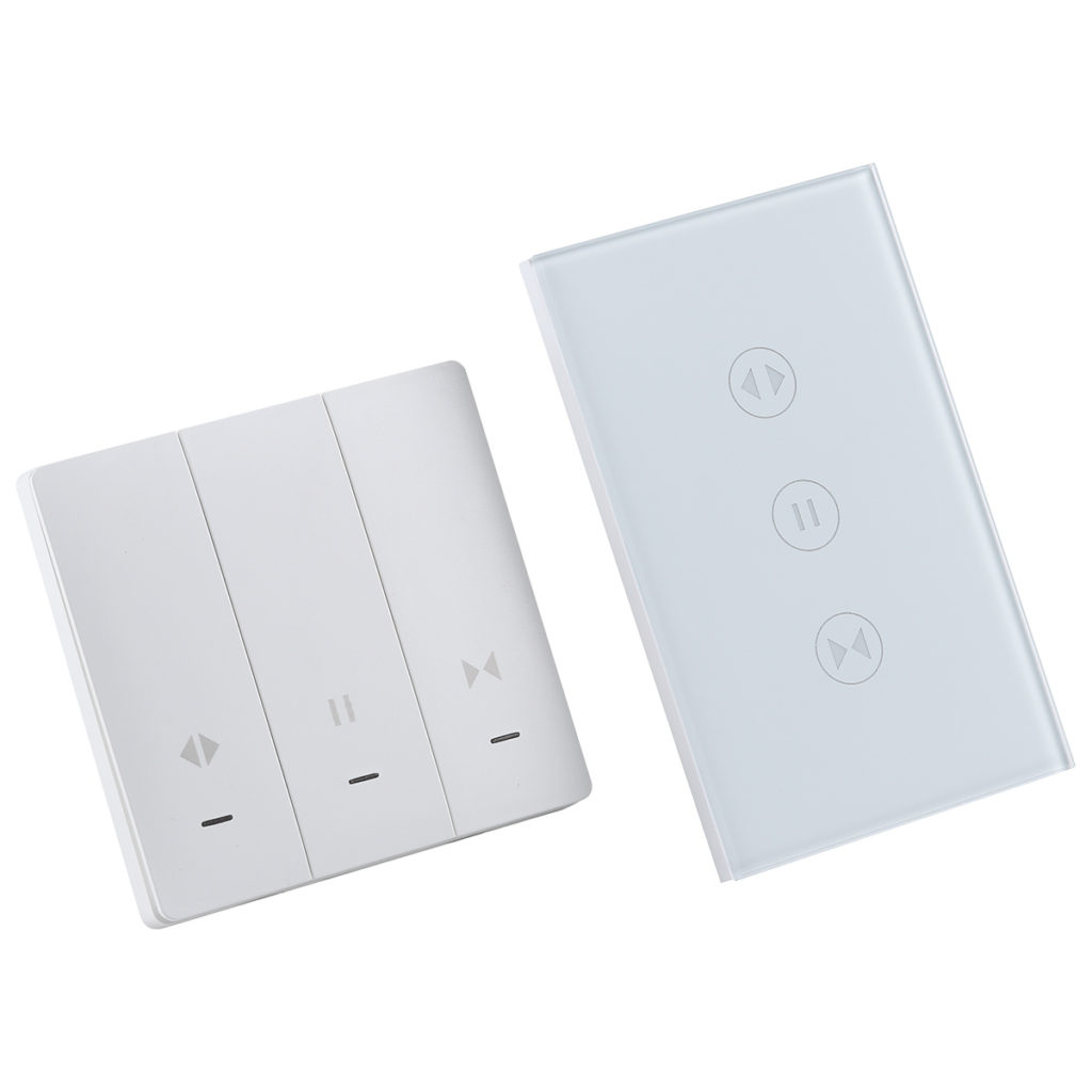 Wi-Fi Curtain Switches with IR Addtional Switch Double Side Controlled Wall Switch