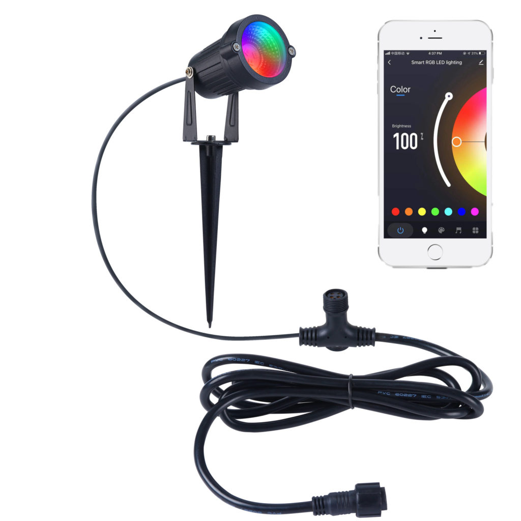 Wi-Fi Spotlight for Landscape RGB Dreamcolor for Outdoor Use IP65 DIY Your Garden